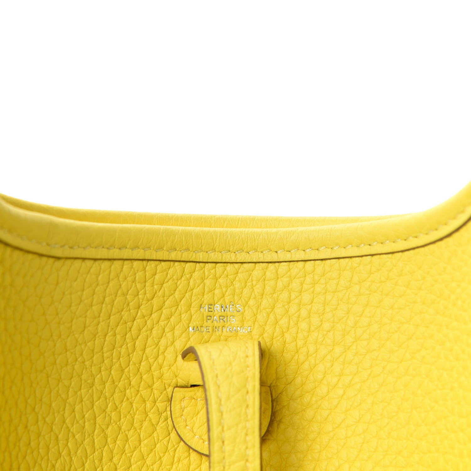 Hermes Taurillon Clemence Evelyne TPM Lime 8 of 11