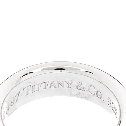 Tiffany Sterling Silver 1837 Band Ring 56 7.5 4 of 5