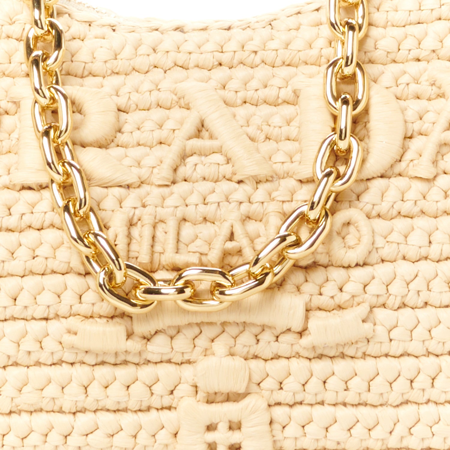 Prada Yarn Raffia Effect Crochet Mini Re-Edition 2000 Shoulder Bag Naturale 9 of 11