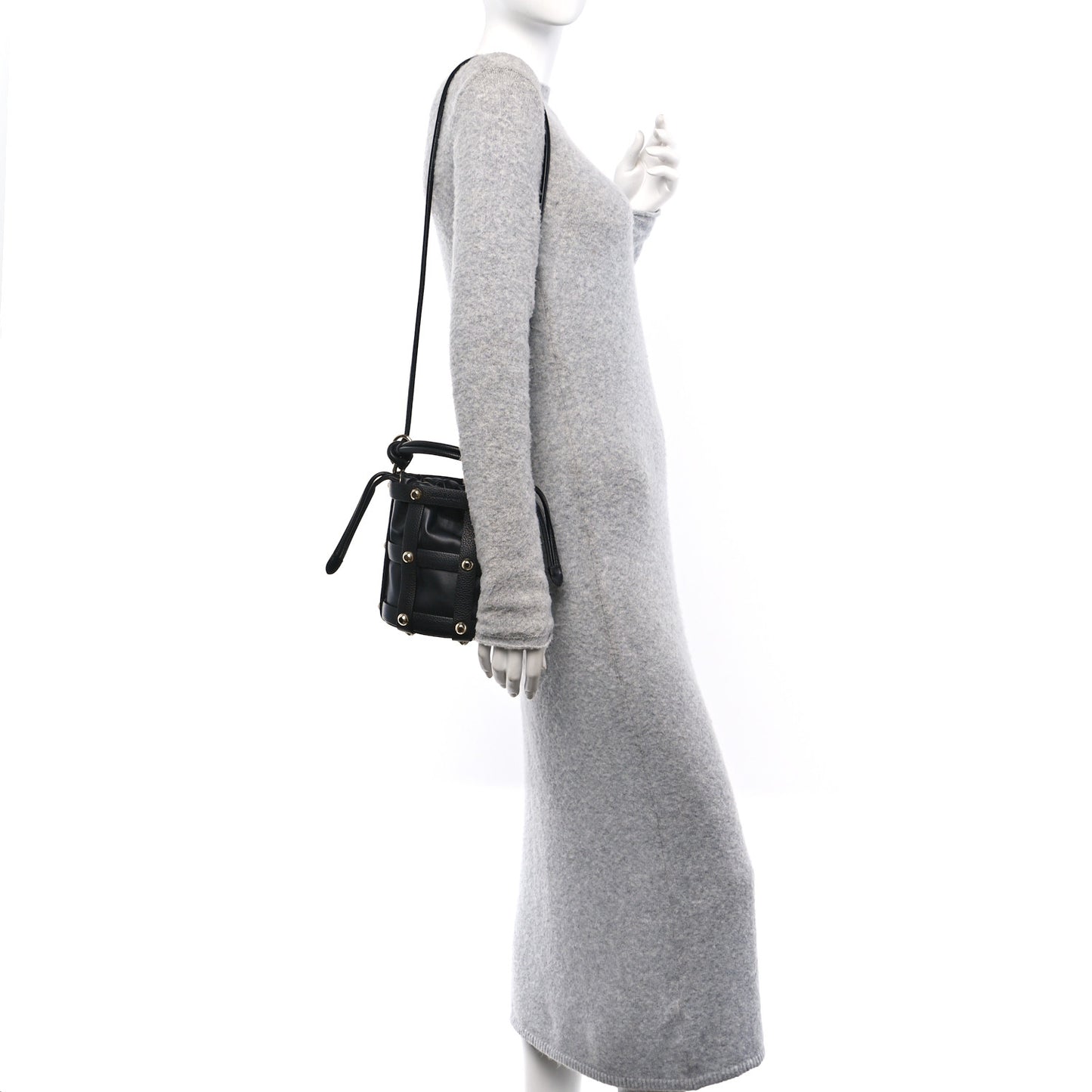 Calfskin Small Cage Bag Black