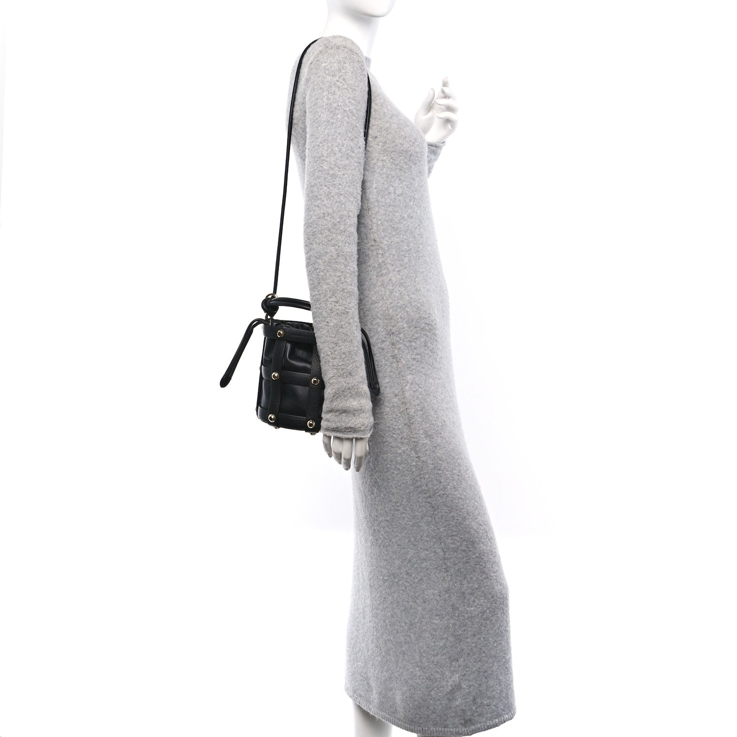 Salvatore Ferragamo Calfskin Small Cage Bag Black 2 of 9