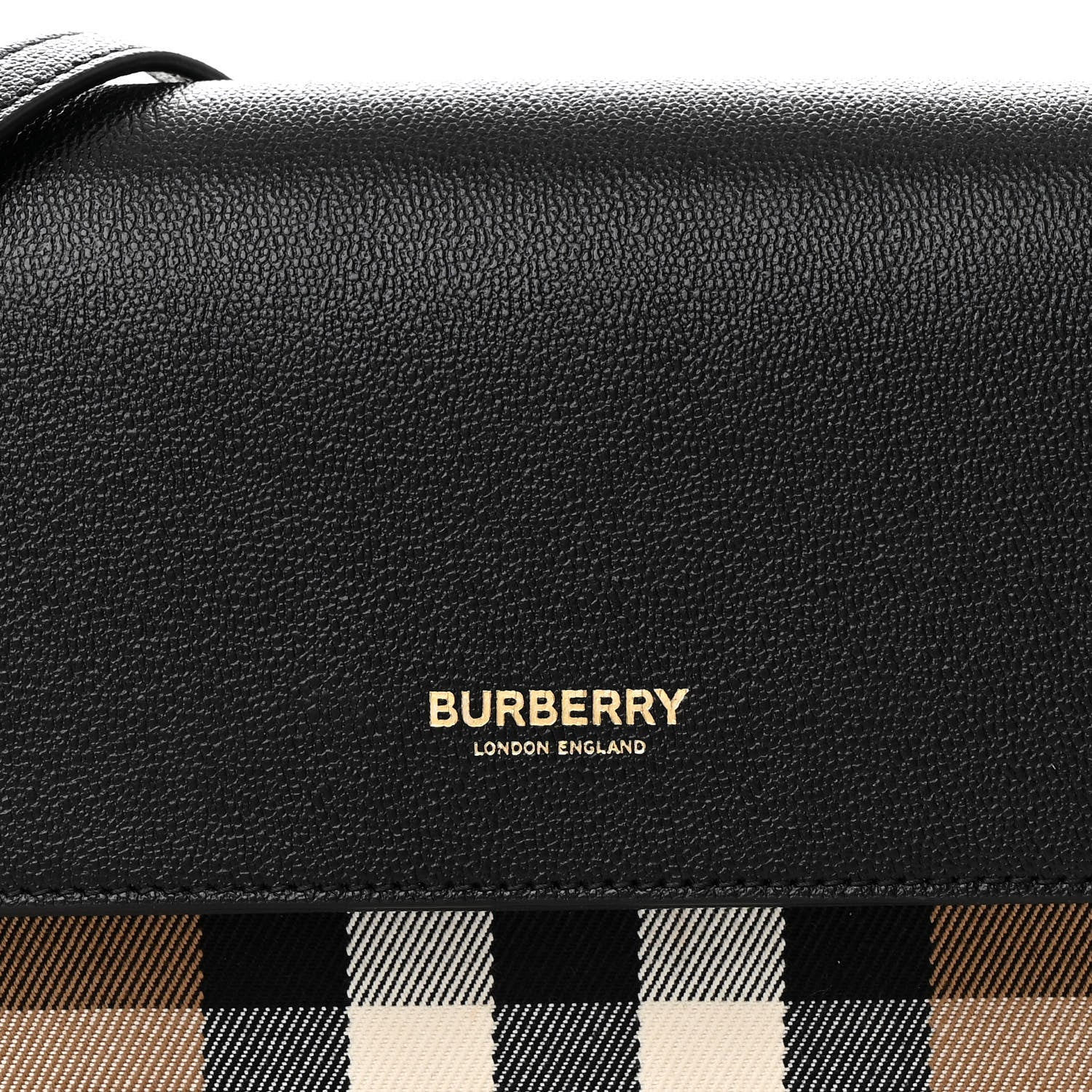 Burberry Grained Calfskin House Check Tartan Mix New Hampshire Black 8 of 10