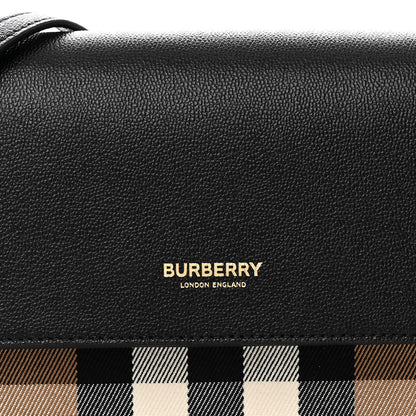 Burberry Grained Calfskin House Check Tartan Mix New Hampshire Black 8 of 10