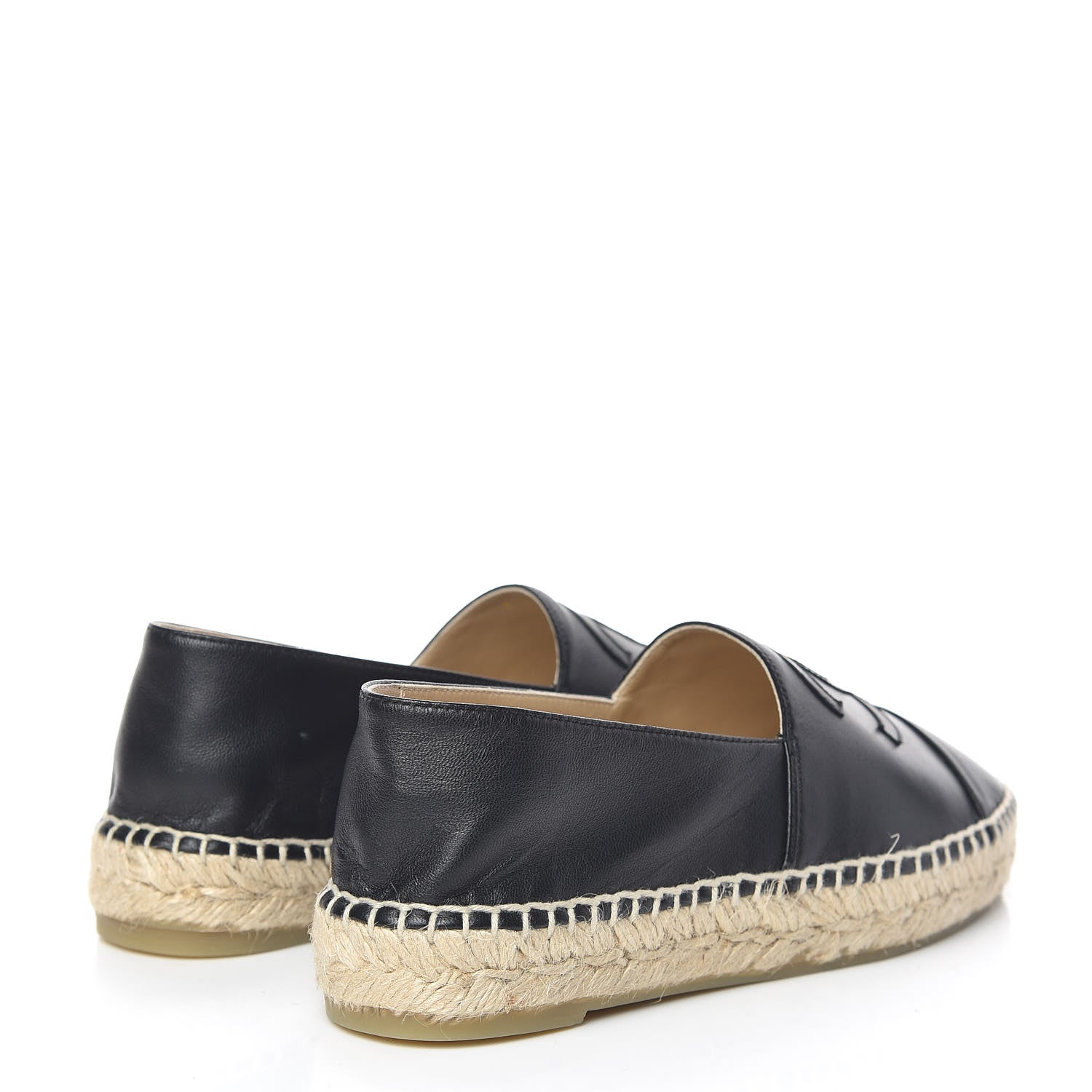 Chanel Lambskin CC Espadrilles 36 Black 4 of 11