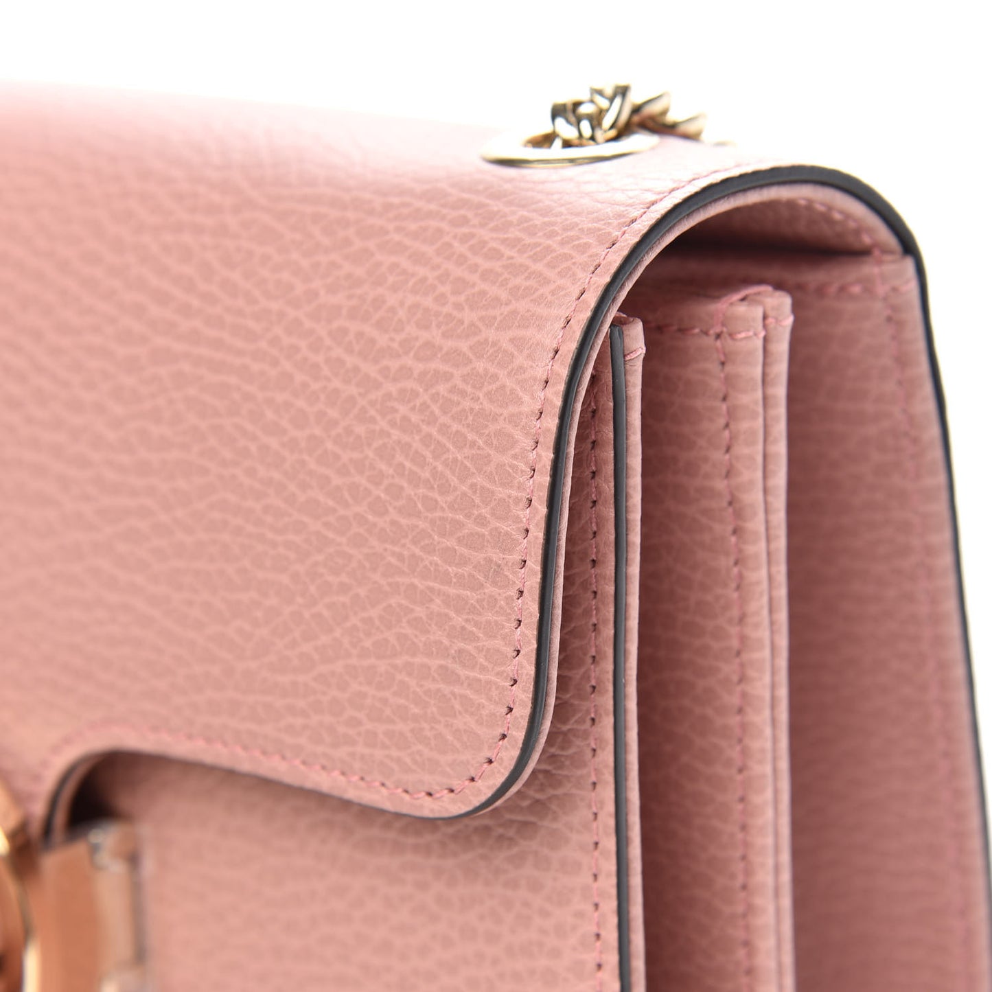 Dollar Calfskin Small Interlocking G Shoulder Bag Soft Pink