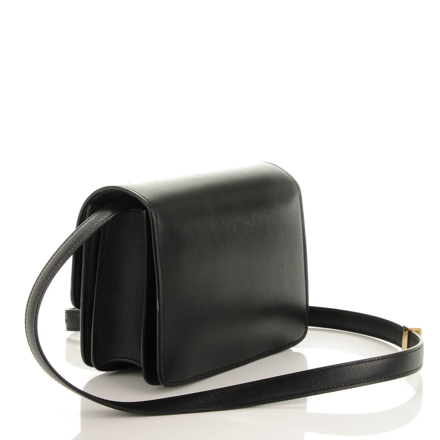 Smooth Calfskin Small Classic Box Flap Bag Black