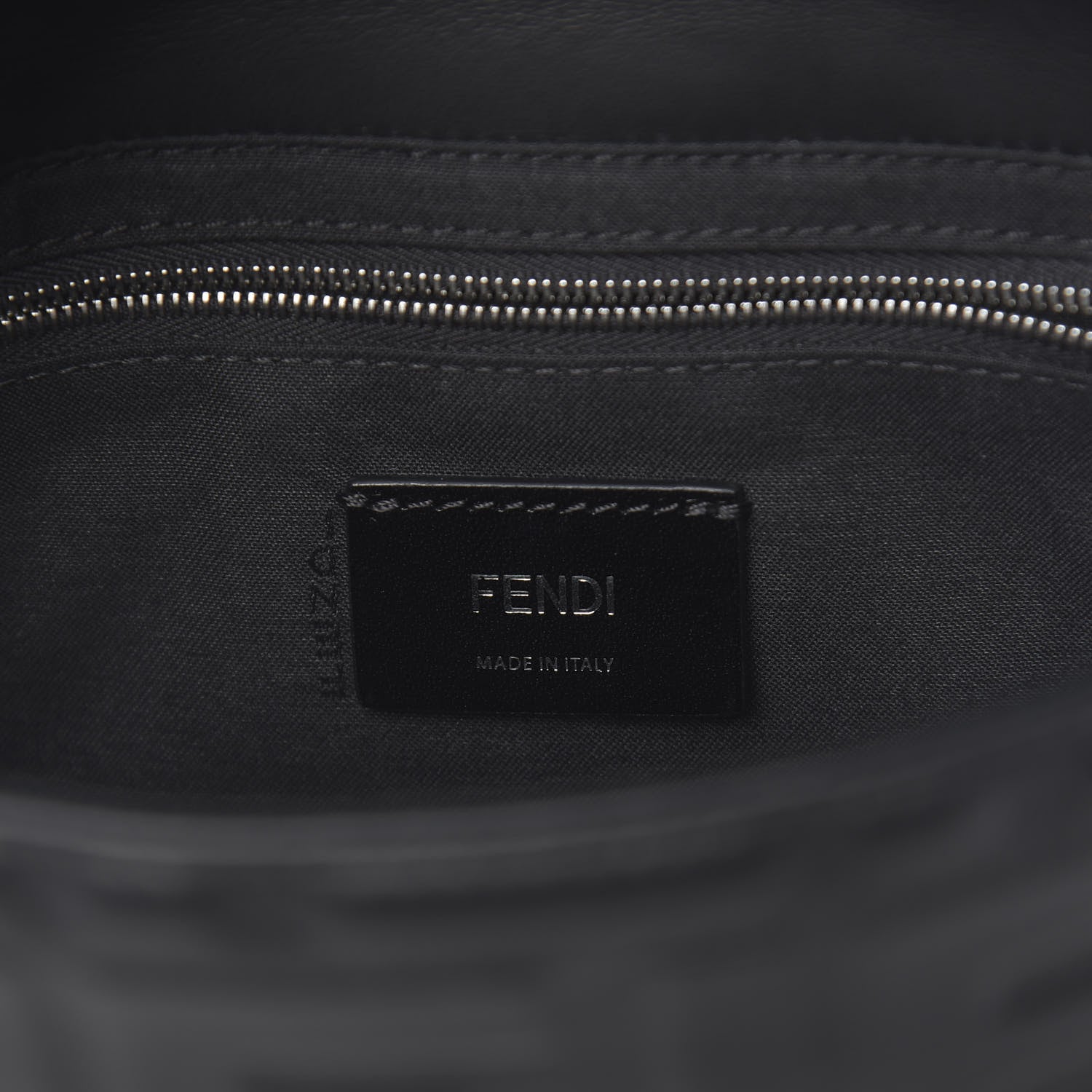 Fendi Nappa FF 1974 Embossed Belt Baguette Bag Black 6 of 10