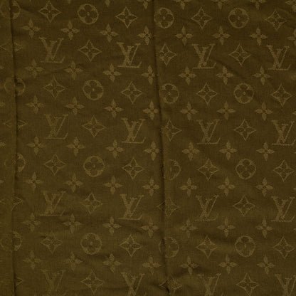 Louis Vuitton Silk Wool Monogram Shawl Kaki 1 of 5