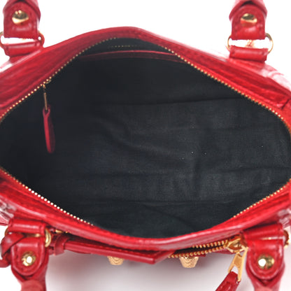 Balenciaga Agneau Giant 12 Gold Hardware Mini City Rouge Lipstick 5 of 10