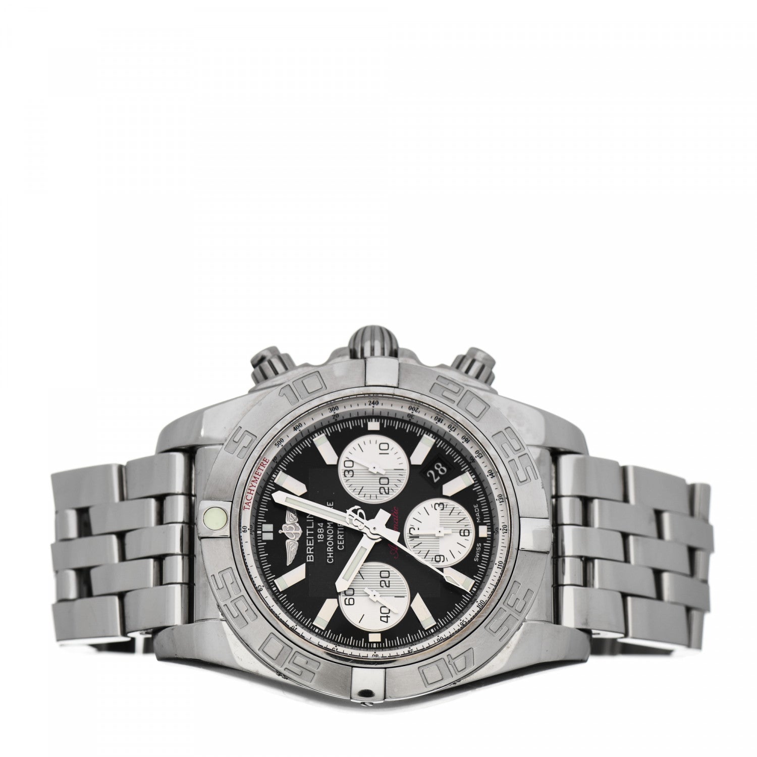 Breitling Stainless Steel 44mm Chronomat Chronograph Automatic Watch Black AB0110 2 of 5
