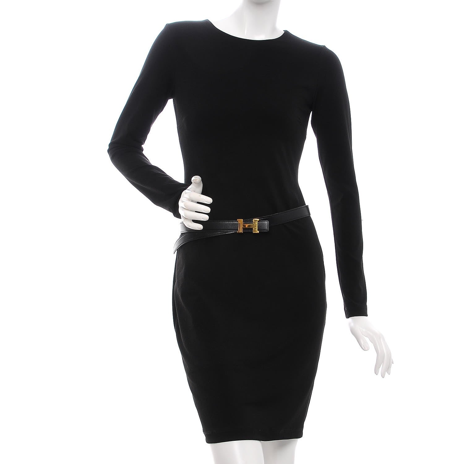 Hermes Box Togo 24mm Constance H Belt 85 Black Gold 2 of 7