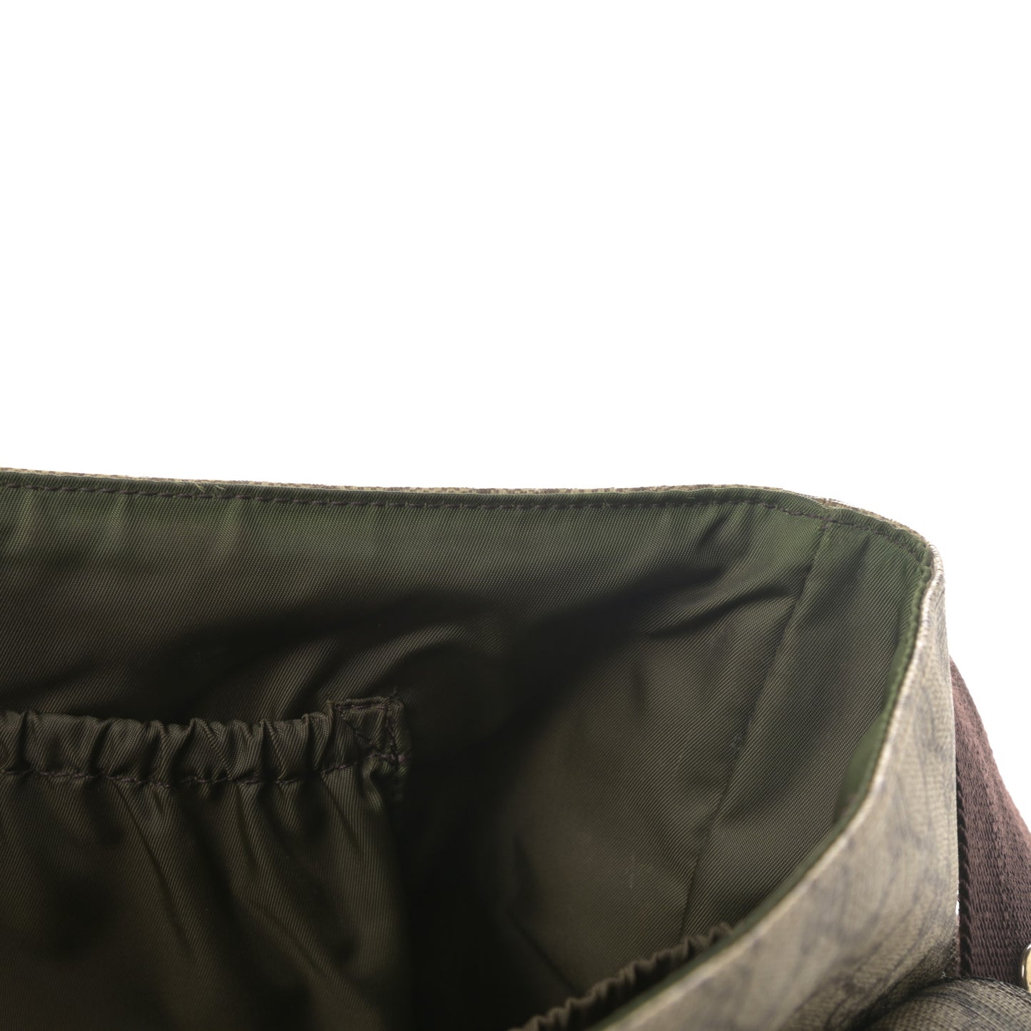 GG Plus Monogram Messenger Diaper Bag Dark Brown