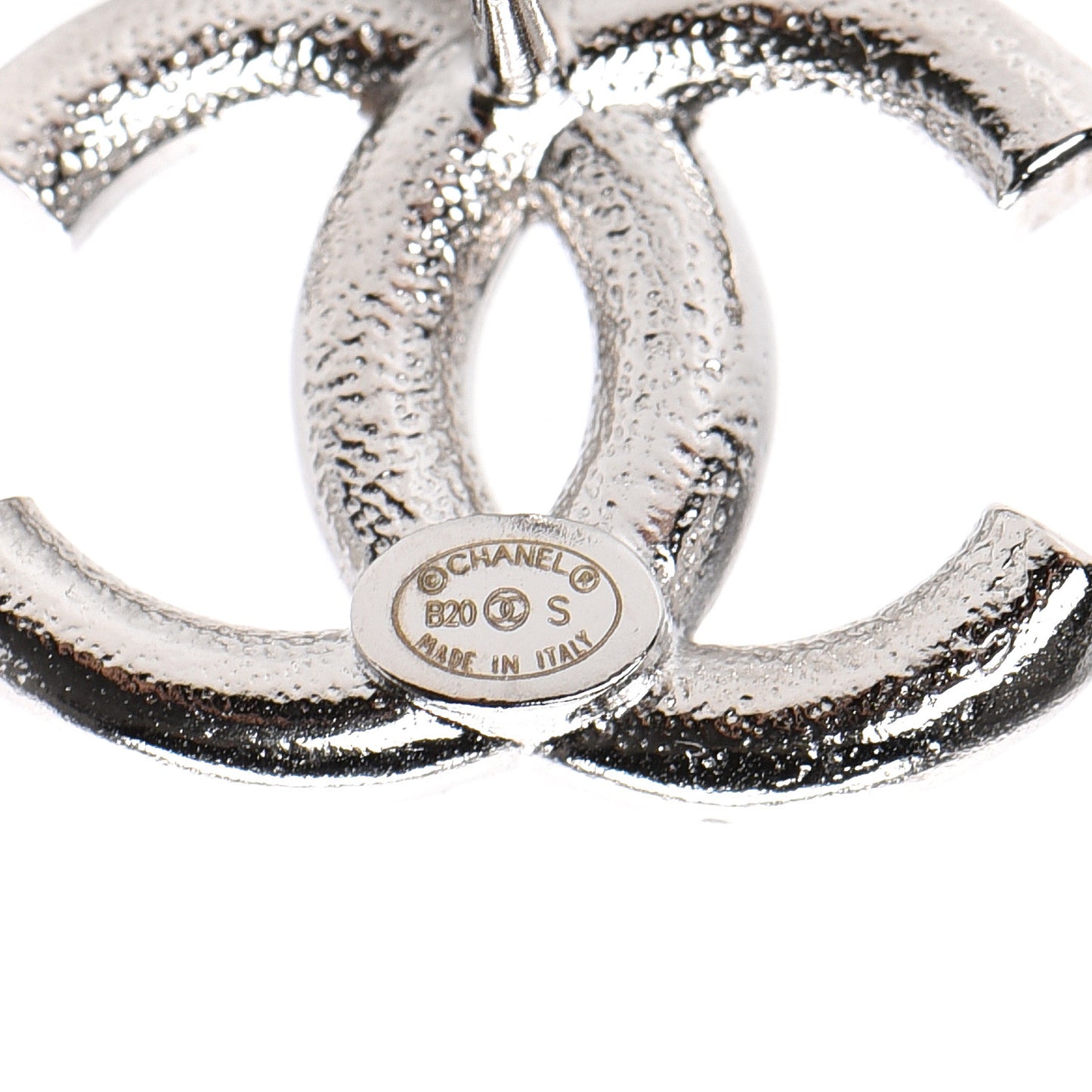 Crystal CC Earrings Silver
