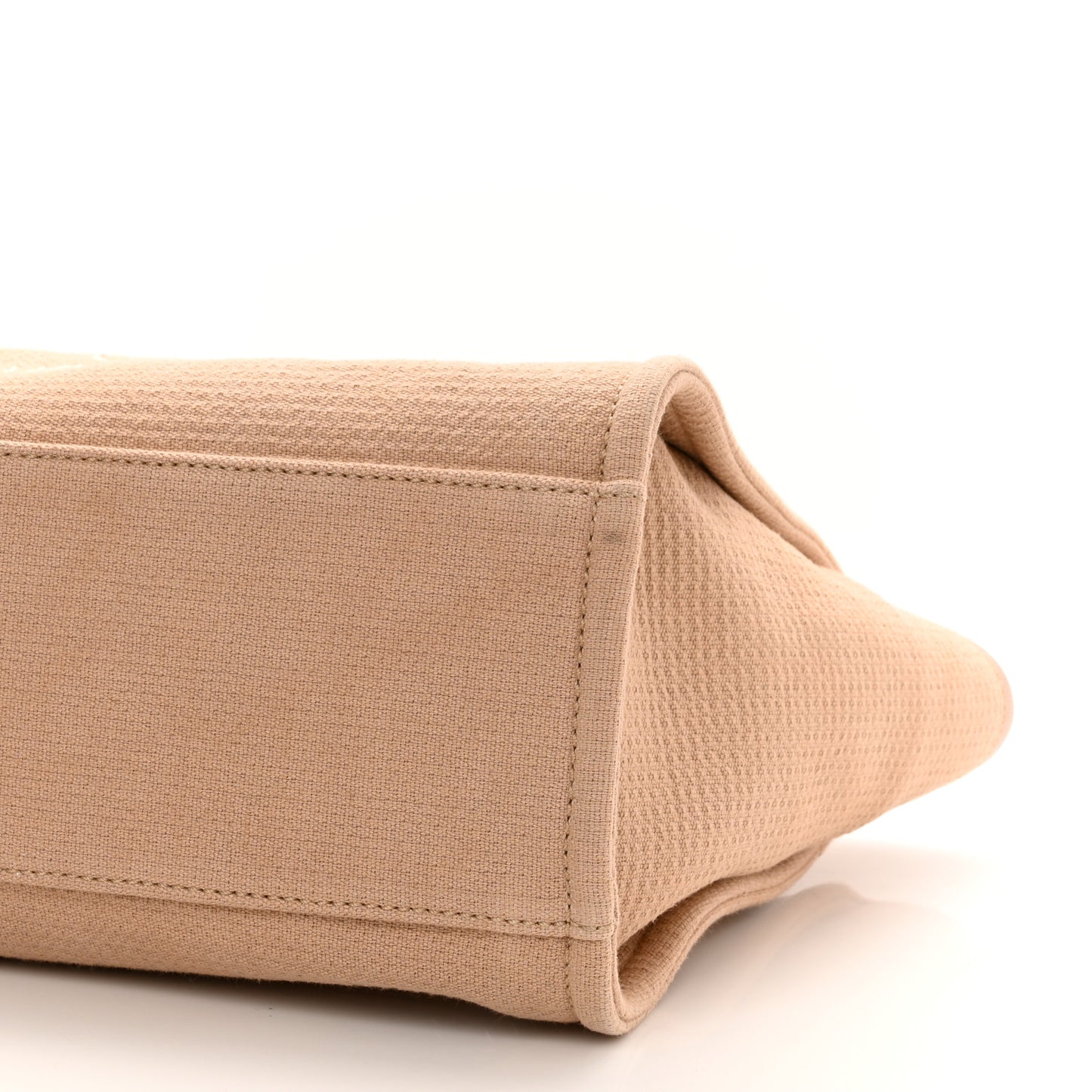 Mixed Fibers Small Deauville Tote Beige