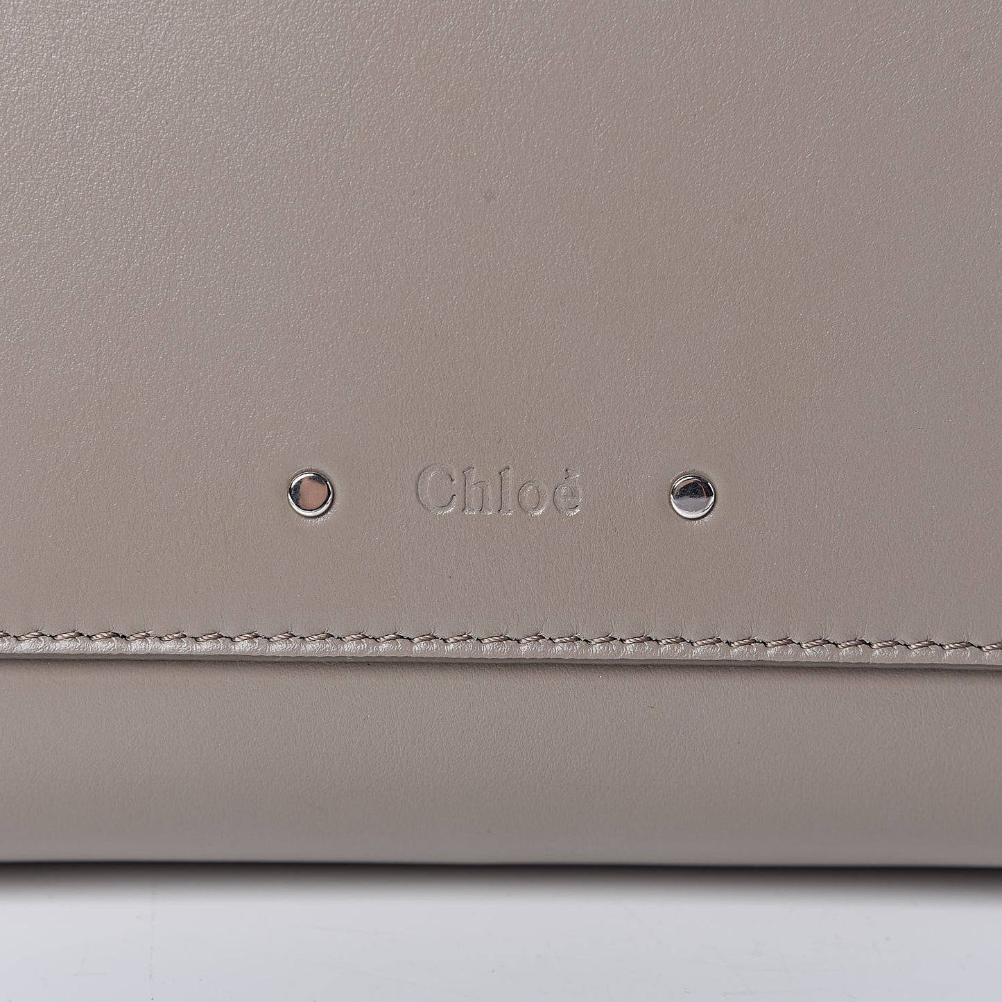 Shiny Calfskin Mini Annie Shoulder Bag Motty Grey