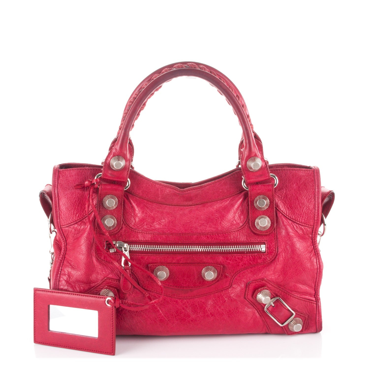 Balenciaga Agneau Giant 21 Silver Hardware City Pourpre 1 of 9