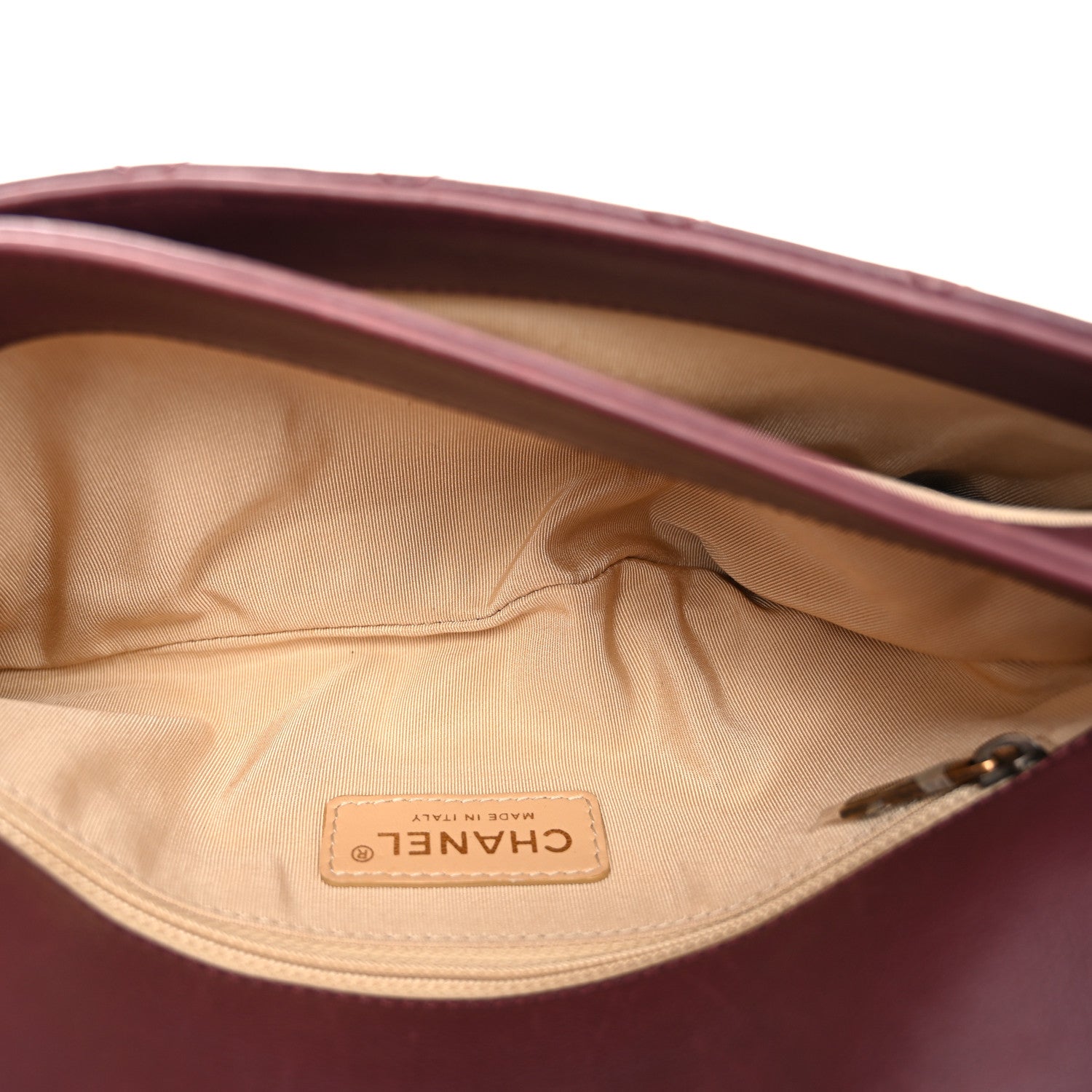 Chanel Calfskin Quilted Medium CC Crown Flap Burgundy 5 of 10
