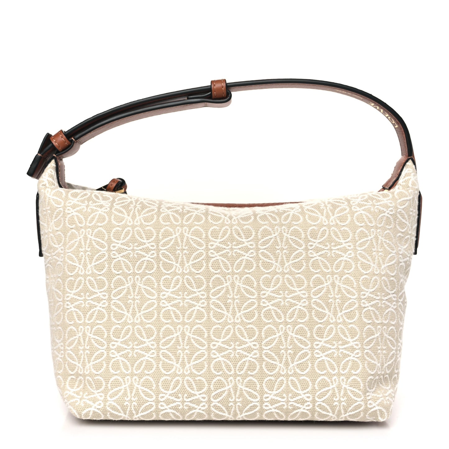 Jacquard Anagram Calfskin Small Cubi Bag Ecru Tan