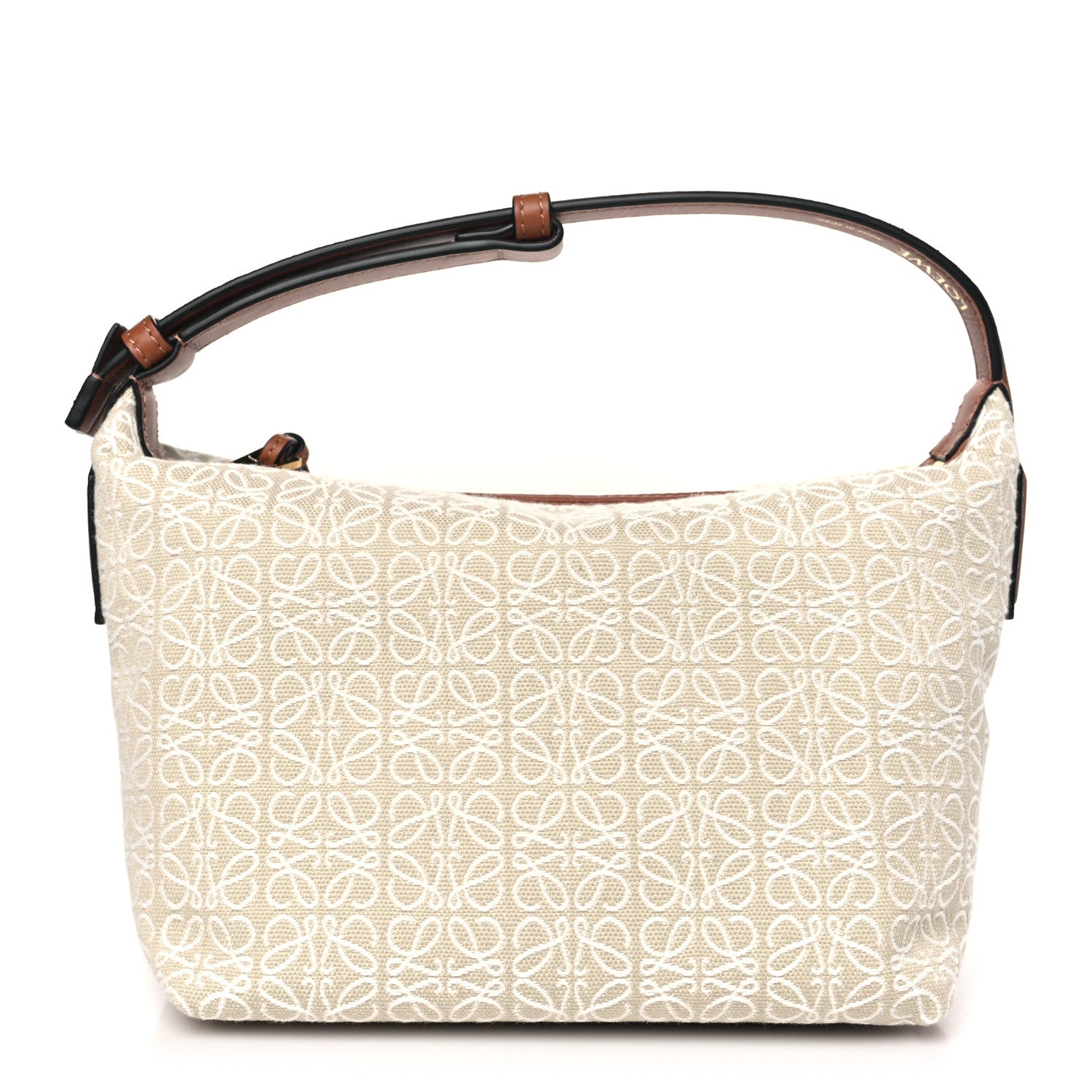 Loewe Jacquard Anagram Calfskin Small Cubi Bag Ecru Tan 1 of 9