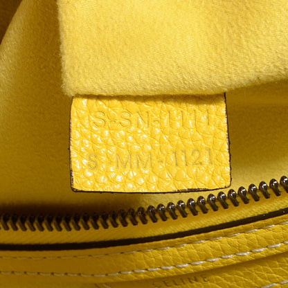 Celine Drummed Calfskin Mini Luggage Citron 7 of 9