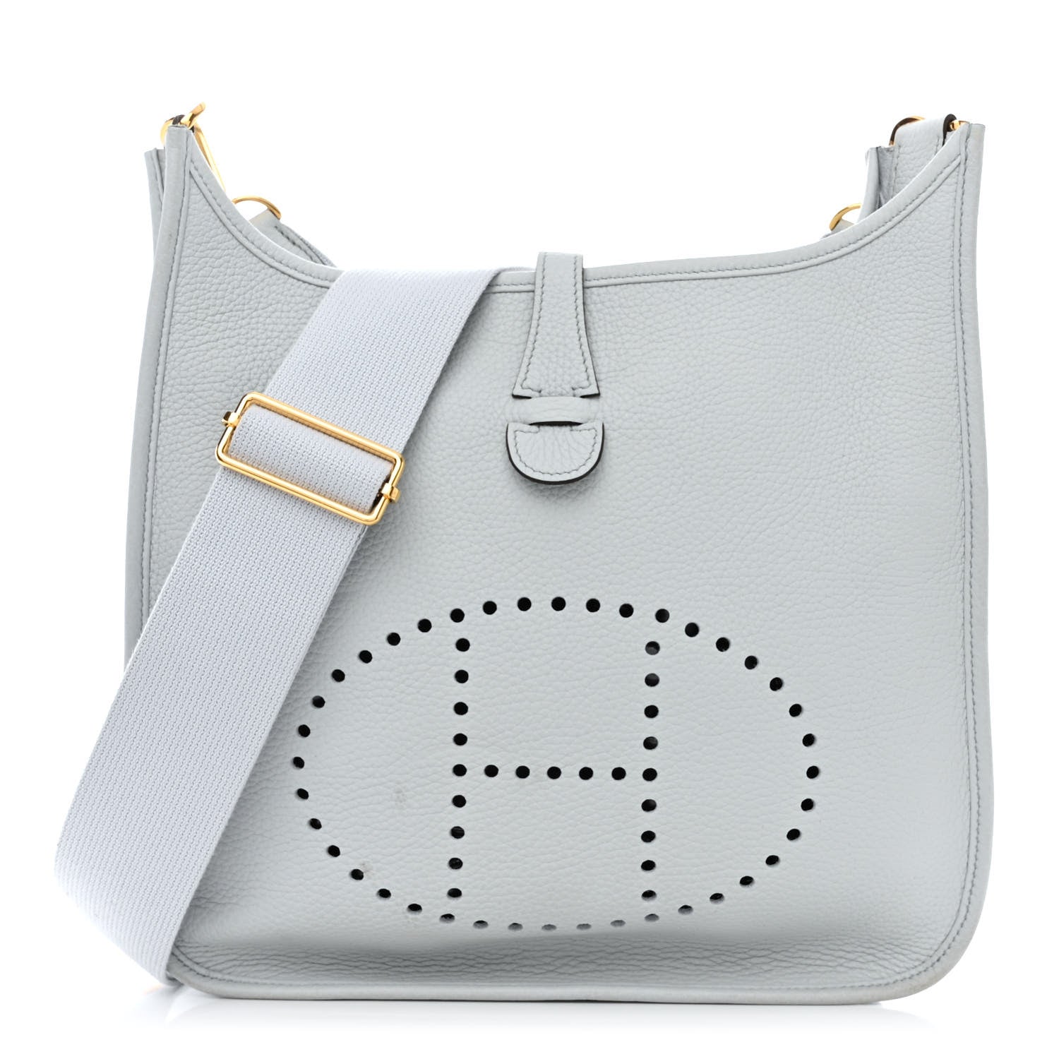 Hermes Taurillon Clemence Evelyne III PM Bleu Pale 1 of 13