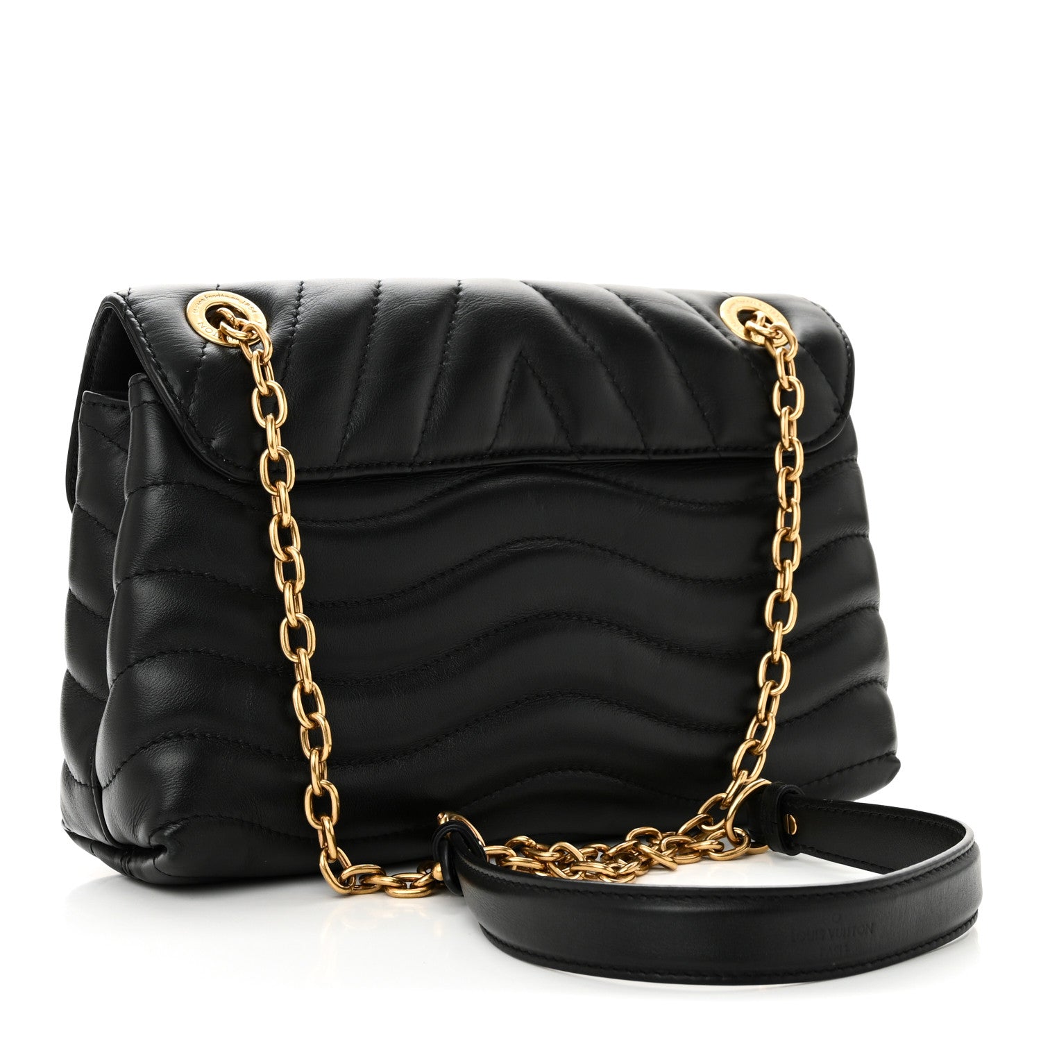 Louis Vuitton Calfskin New Wave Chain MM NM Black 3 of 9