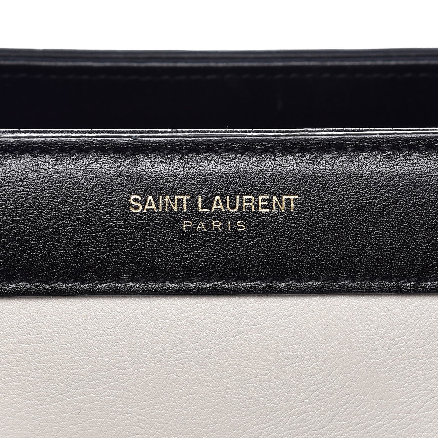 Saint Laurent Calfskin Bicolor Small Sac De Jour White Black 7 of 10