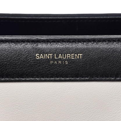 Saint Laurent Calfskin Bicolor Small Sac De Jour White Black 7 of 10