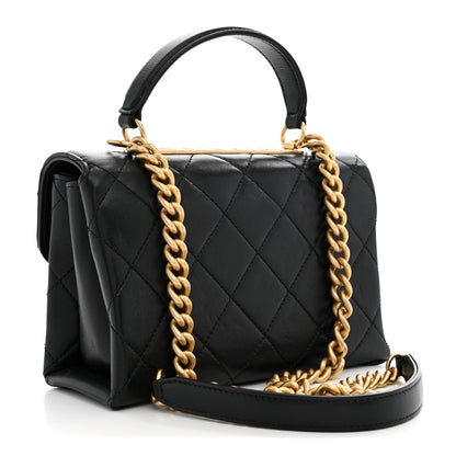 Chanel Lambskin Quilted Small Trendy Spirit Top Handle Bag Black 2 of 10