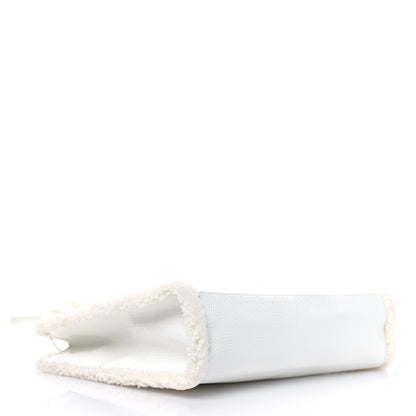 Telfar X UGG Crinkle Patent Shearling Medium Shopping Bag White 4 of 10