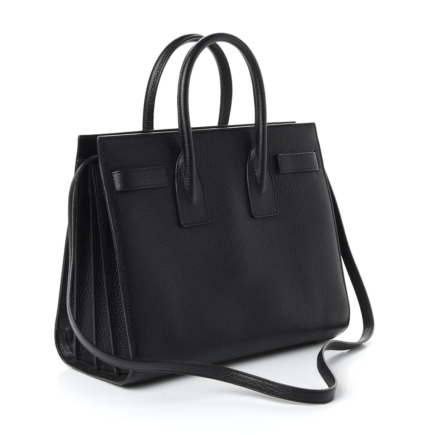 Grained Calfskin Small Sac De Jour Black