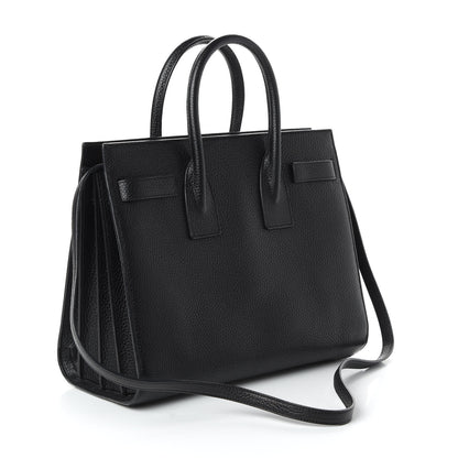 Saint Laurent Grained Calfskin Small Sac De Jour Black 3 of 9