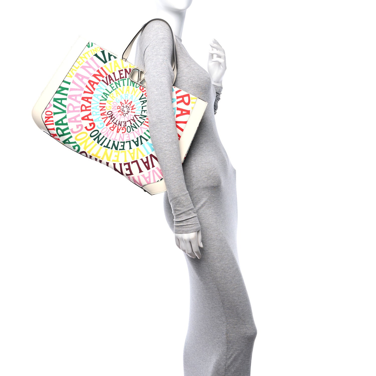 Valentino Garavani Canvas Large Escape Loop Logo Tote Multicolor 2 of 9
