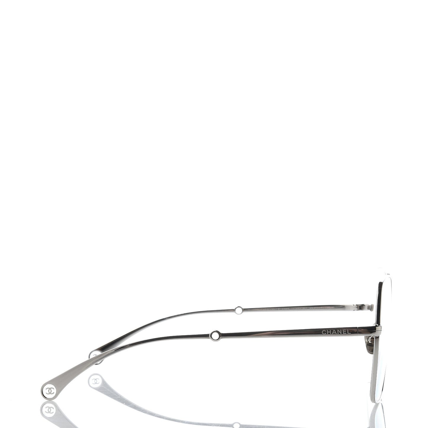 Butterfly Removable Pearl Chain Sunglasses 4262 Silver