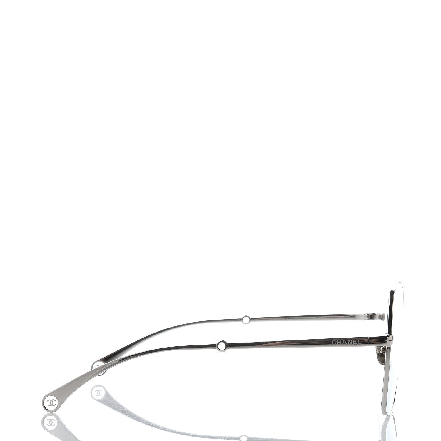 Chanel Butterfly Removable Pearl Chain Sunglasses 4262 Silver 4 of 9