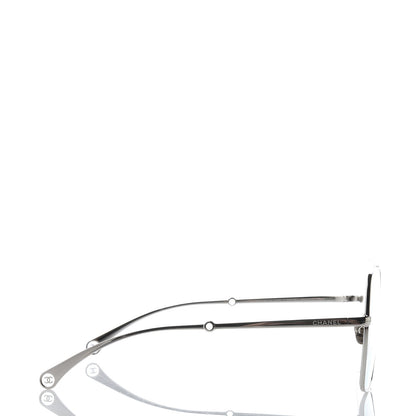 Chanel Butterfly Removable Pearl Chain Sunglasses 4262 Silver 4 of 9