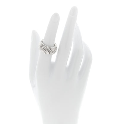 Tiffany Sterling Silver Somerset Mesh Ring 52 6 2 of 4
