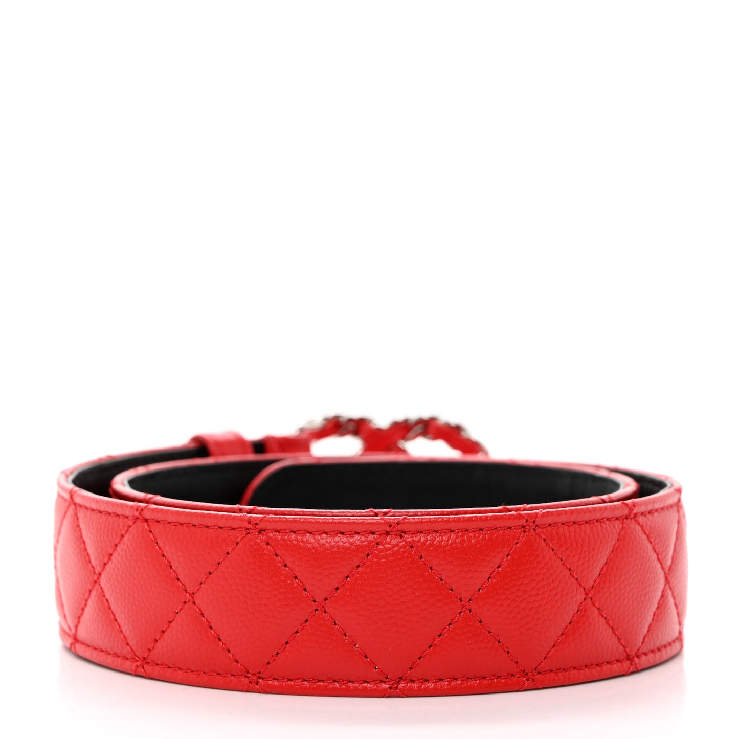 Caviar Quilted CC Chain Belt 65 26 Red
