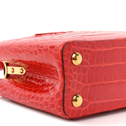 Louis Vuitton Alligator Capucines BB Red 9 of 9