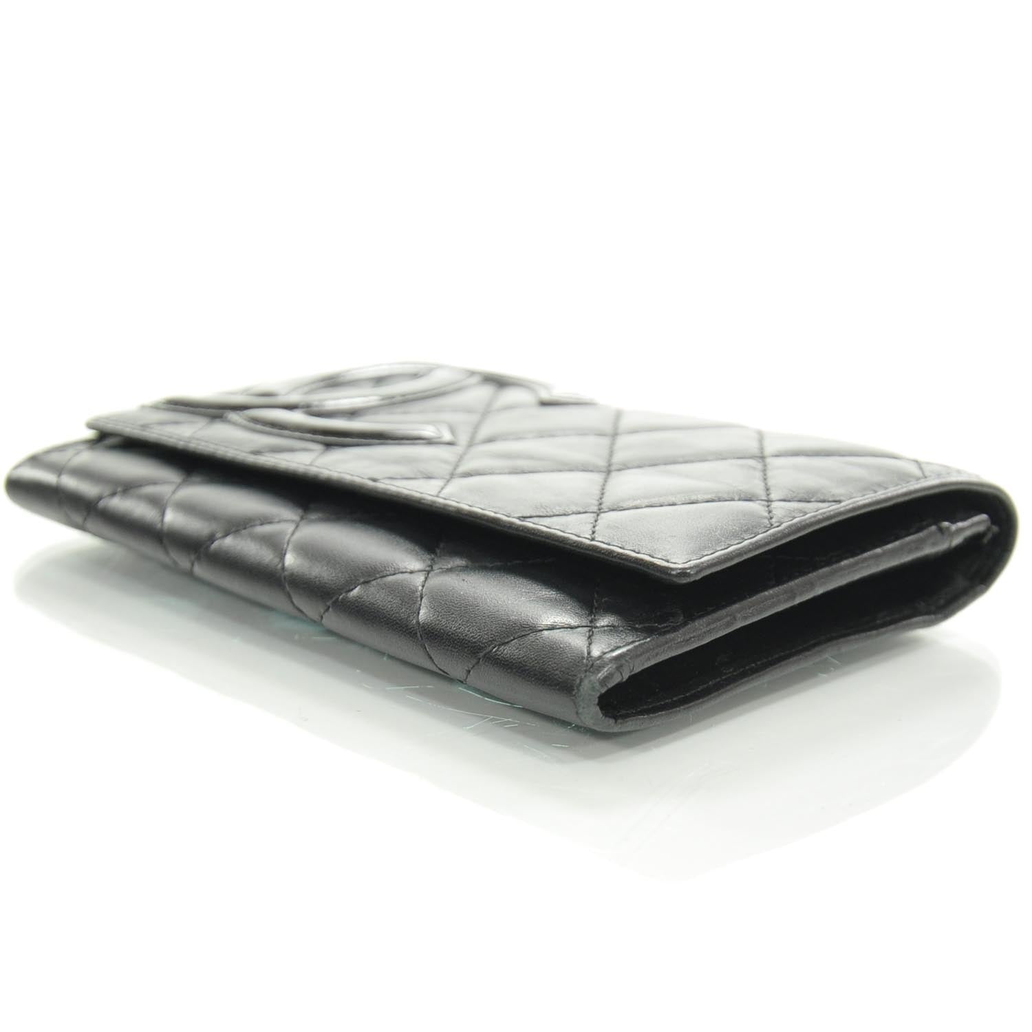 Chanel Calfskin Quilted Cambon Flap Wallet Black 5 of 9