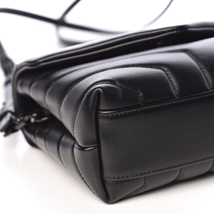 Saint Laurent Calfskin Y Quilted Monogram Toy Loulou Crossbody Bag Black 9 of 12
