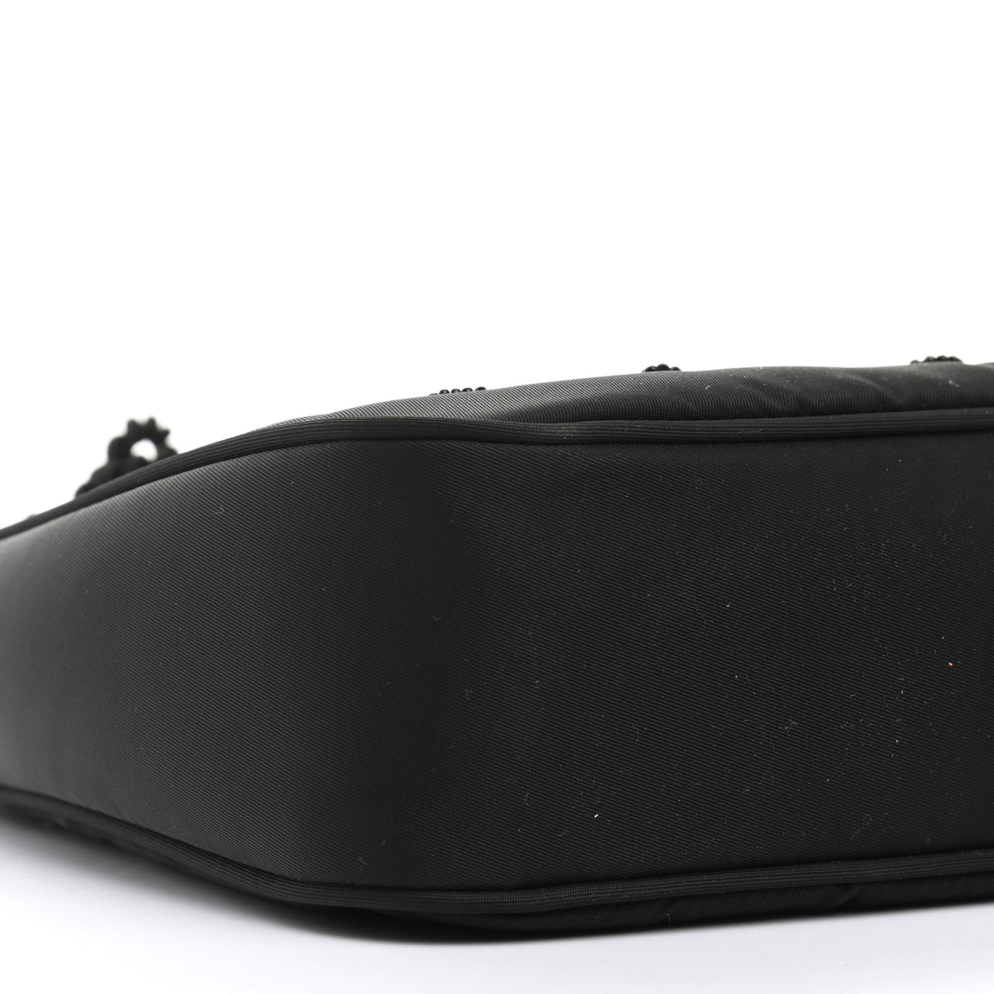 Tessuto Nylon Beaded Ricamo Bag Black