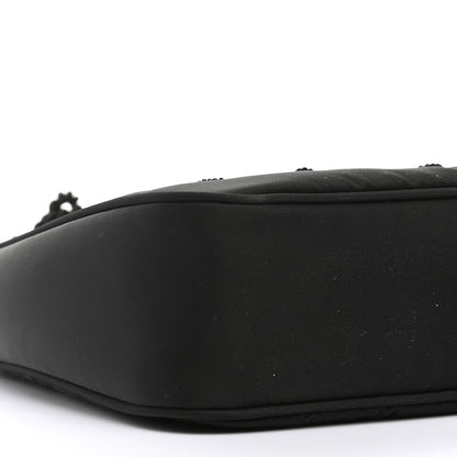 Prada Tessuto Nylon Beaded Ricamo Bag Black 10 of 11