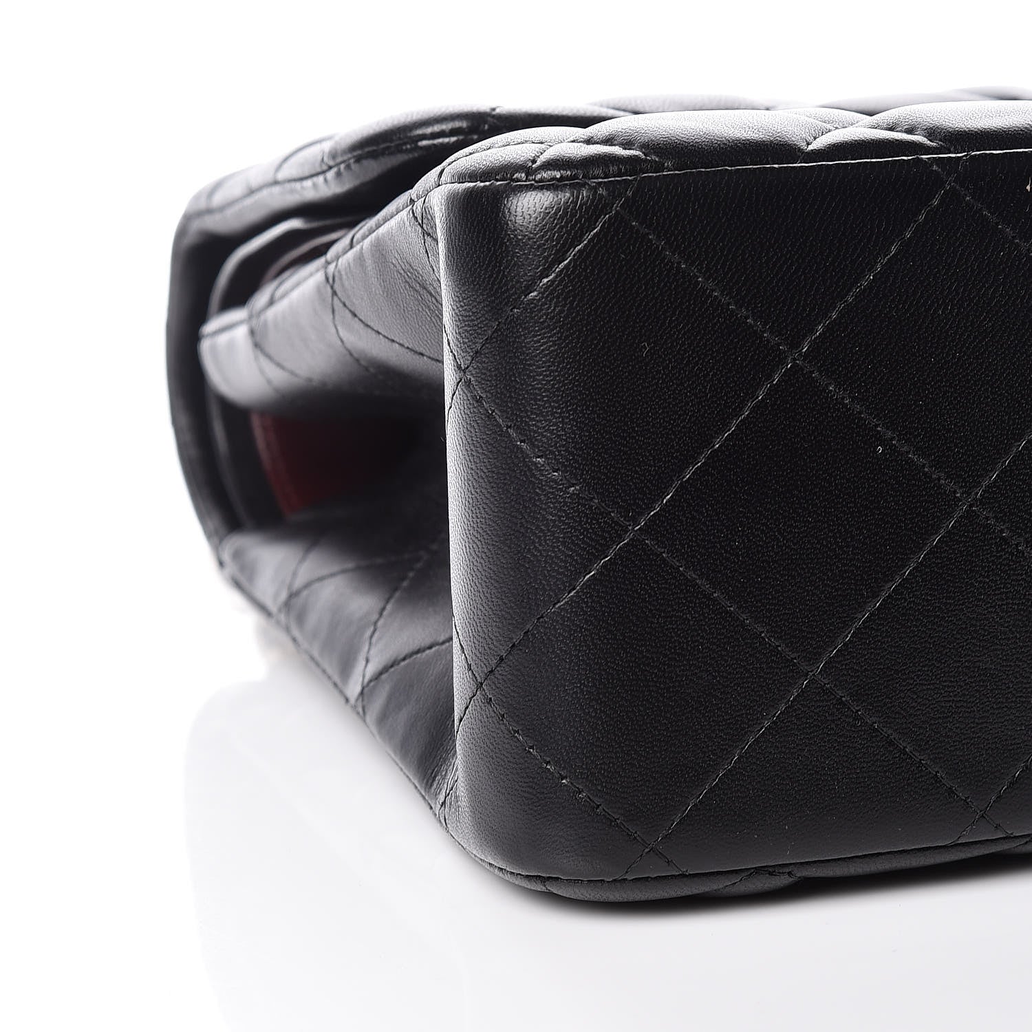 Chanel Lambskin Quilted Jumbo Double Flap Black 8 of 16