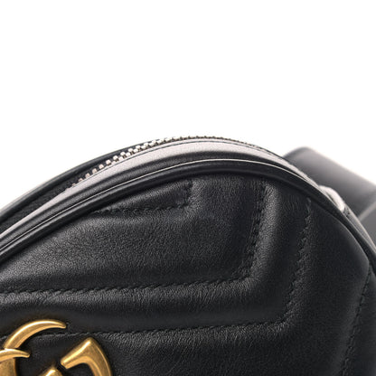 Gucci Calfskin Matelasse GG Marmont Belt Bag 85 34 Black 8 of 9