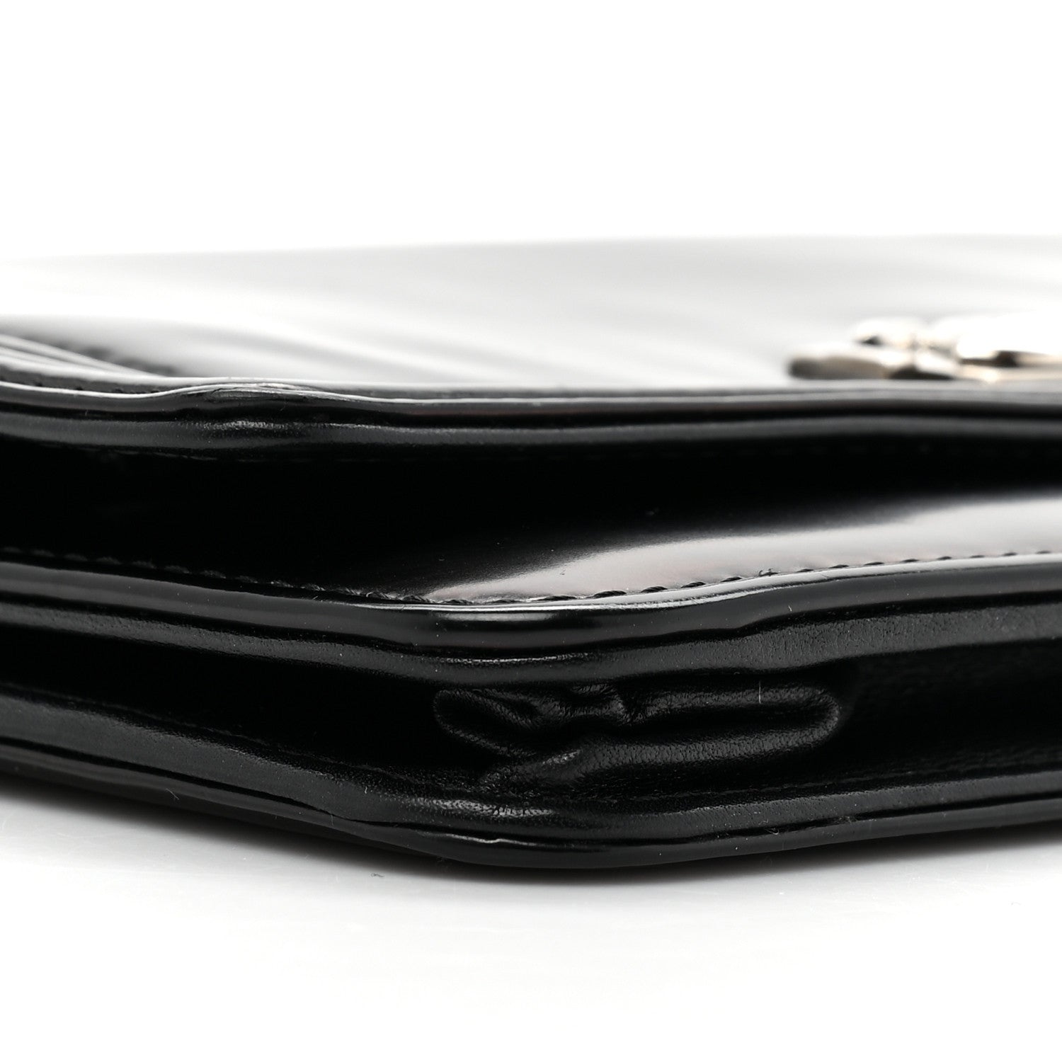 Chanel Glazed Calfskin Boy Wallet On Chain WOC Black 12 of 16