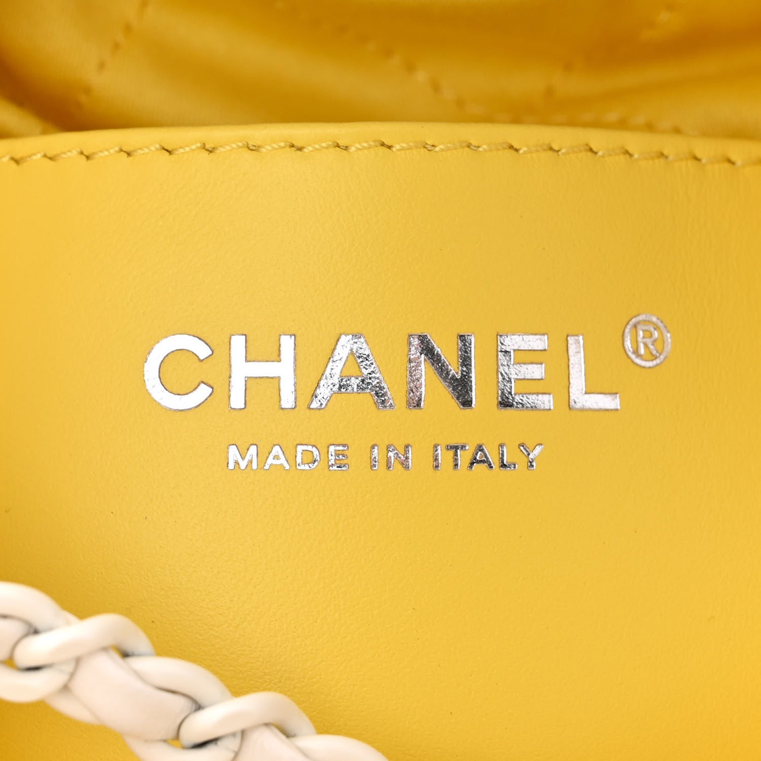 Chanel Patent Gradient Calfskin Quilted Mini Chanel 22 White Yellow 6 of 11