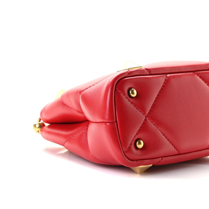 Valentino Garavani Nappa Mini Roman Stud The Handle Bag Rouge Pur 7 of 11