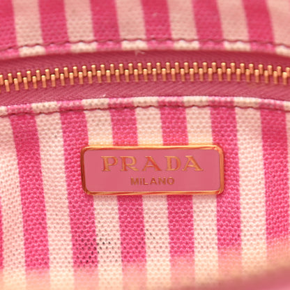 Prada Canvas Canapa Logo Pouch Geranio 7 of 12