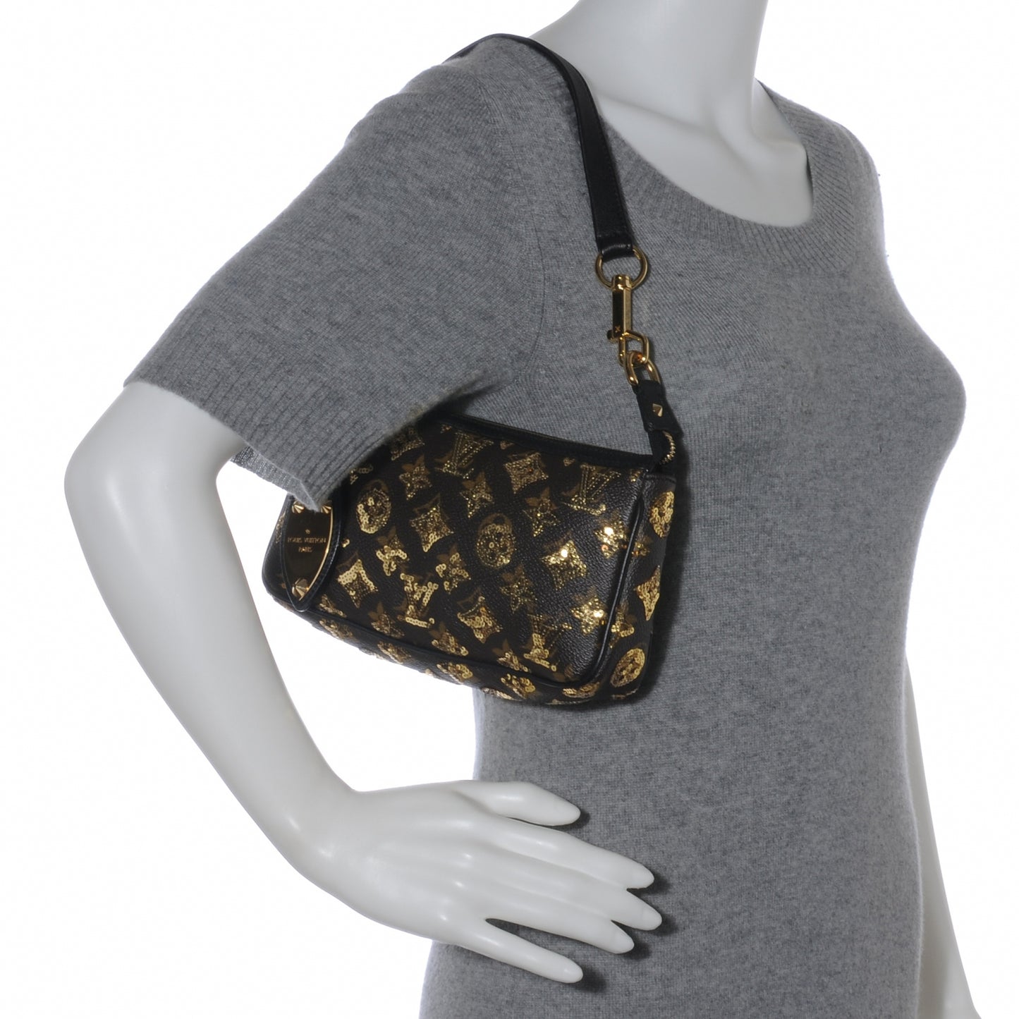 Monogram Sequins Eclipse Pochette Gold